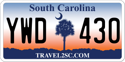 SC license plate YWD430