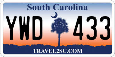 SC license plate YWD433