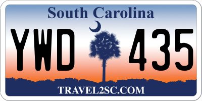 SC license plate YWD435