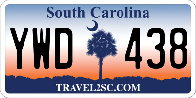 SC license plate YWD438