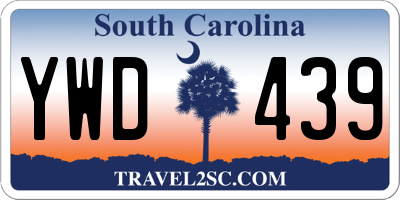 SC license plate YWD439