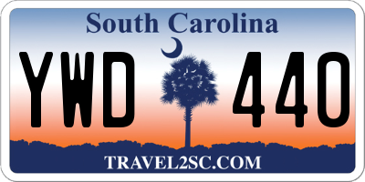 SC license plate YWD440
