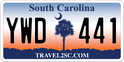 SC license plate YWD441