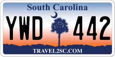 SC license plate YWD442