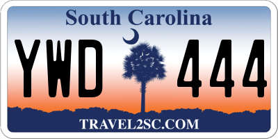 SC license plate YWD444