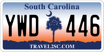 SC license plate YWD446