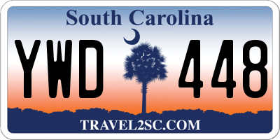 SC license plate YWD448