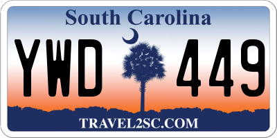 SC license plate YWD449