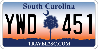 SC license plate YWD451