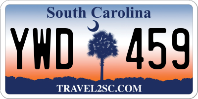 SC license plate YWD459