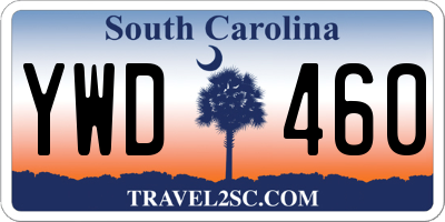SC license plate YWD460