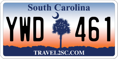 SC license plate YWD461