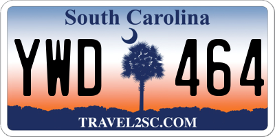 SC license plate YWD464