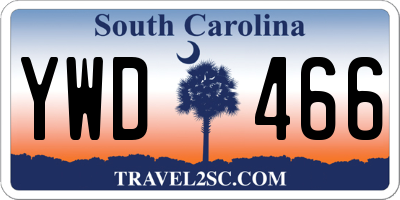 SC license plate YWD466