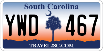 SC license plate YWD467