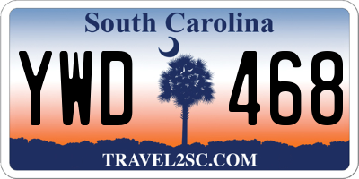 SC license plate YWD468