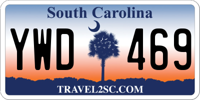 SC license plate YWD469