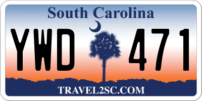 SC license plate YWD471