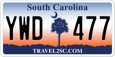 SC license plate YWD477