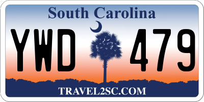 SC license plate YWD479
