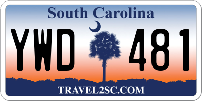 SC license plate YWD481