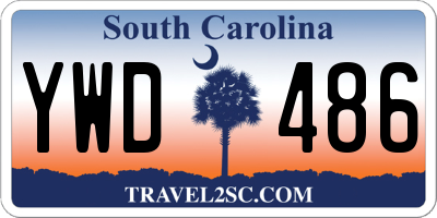 SC license plate YWD486