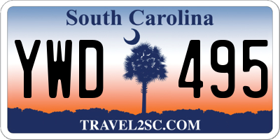 SC license plate YWD495