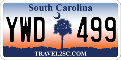 SC license plate YWD499