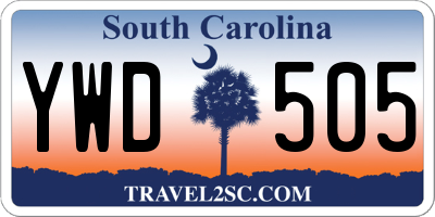 SC license plate YWD505