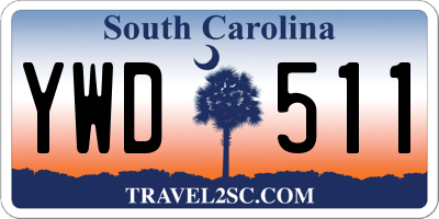 SC license plate YWD511