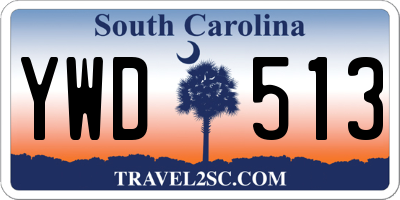 SC license plate YWD513