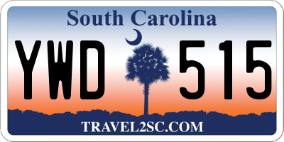 SC license plate YWD515
