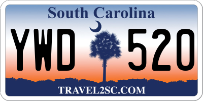 SC license plate YWD520