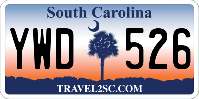SC license plate YWD526