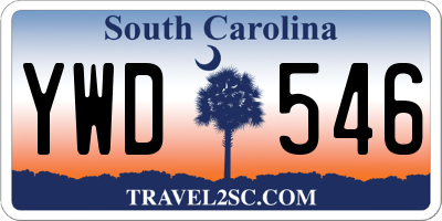 SC license plate YWD546
