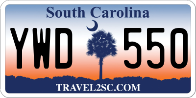 SC license plate YWD550