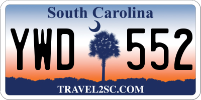 SC license plate YWD552