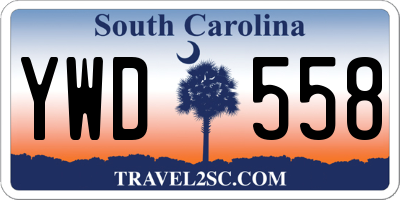 SC license plate YWD558