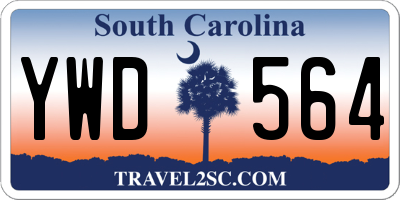 SC license plate YWD564