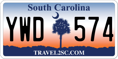 SC license plate YWD574