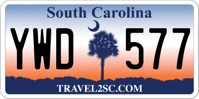 SC license plate YWD577