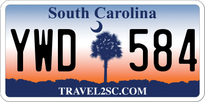 SC license plate YWD584