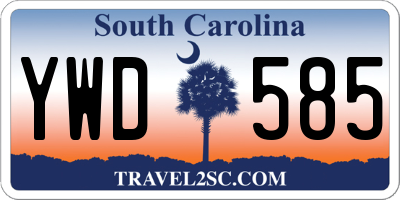SC license plate YWD585