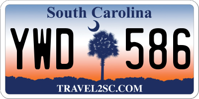 SC license plate YWD586