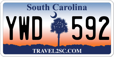 SC license plate YWD592