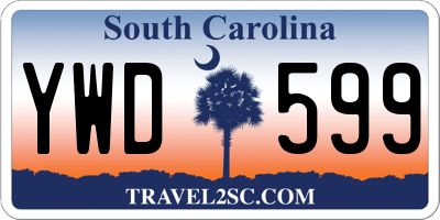 SC license plate YWD599