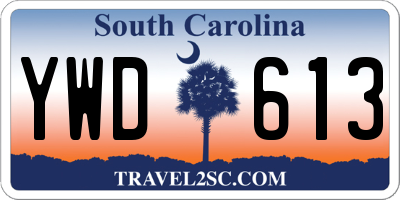 SC license plate YWD613