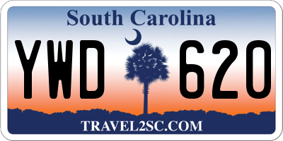 SC license plate YWD620