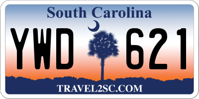 SC license plate YWD621