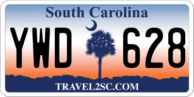 SC license plate YWD628